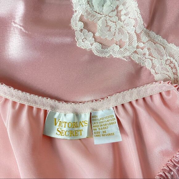 Victoria’s Secret Vintage 80s 90 Gold Label Satin Silky Cami Panty Set S M Retro - Picture 7 of 16